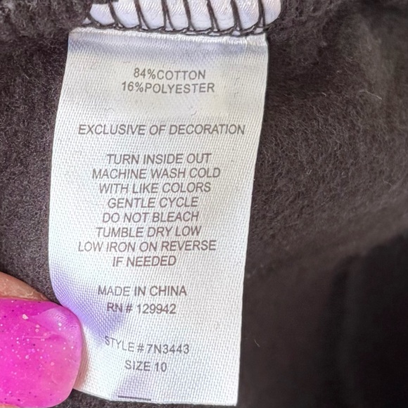 •Paisley Lane• Girl’s NWT Quarter-Zip Sweatshirt - Size 10 - Picture 7 of 8